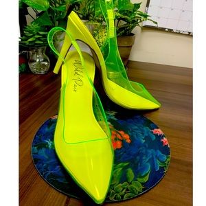 Lime green sandals